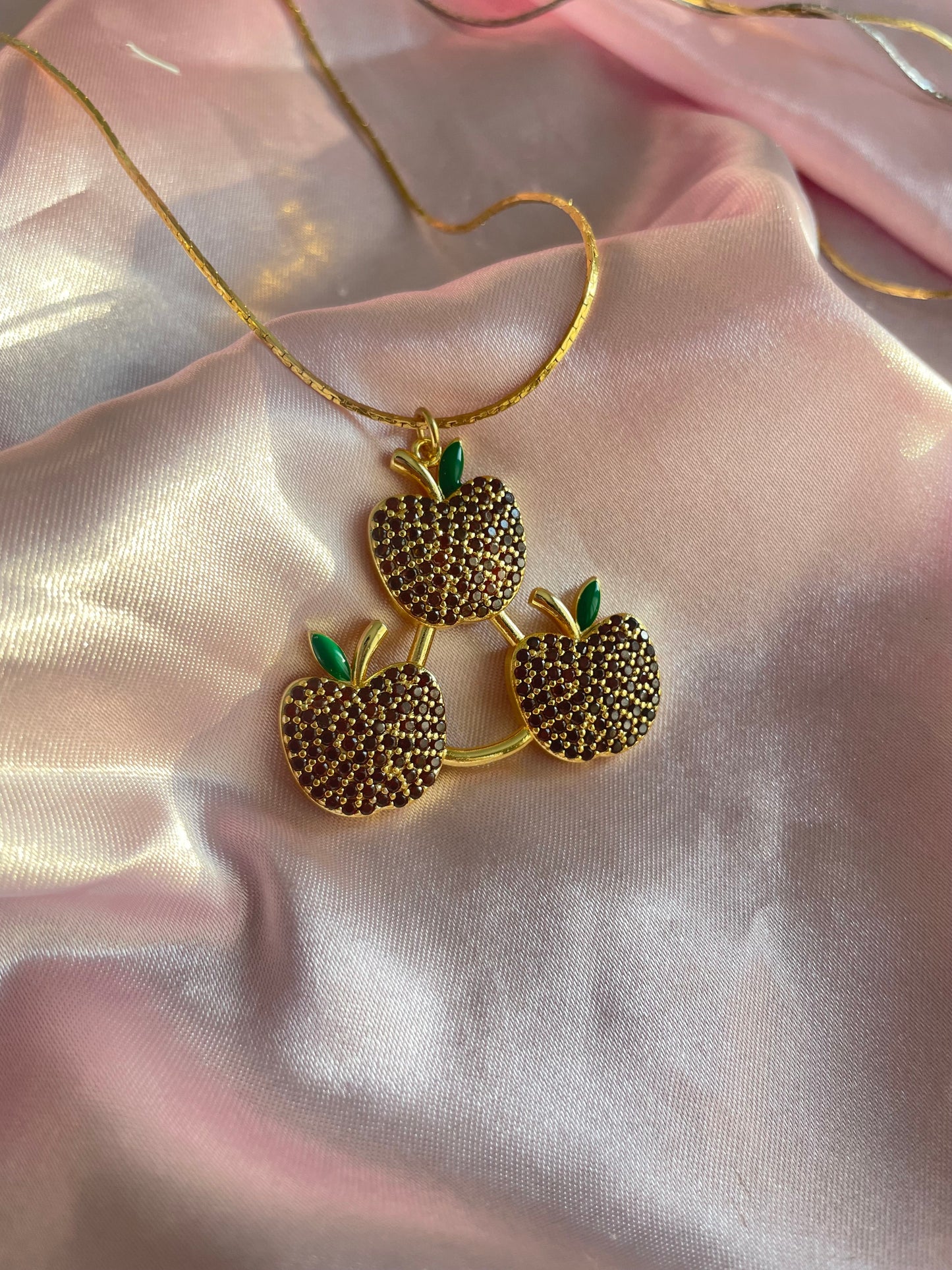 24K gold plated and 925 sterling silver Apple jack cutie mark necklace