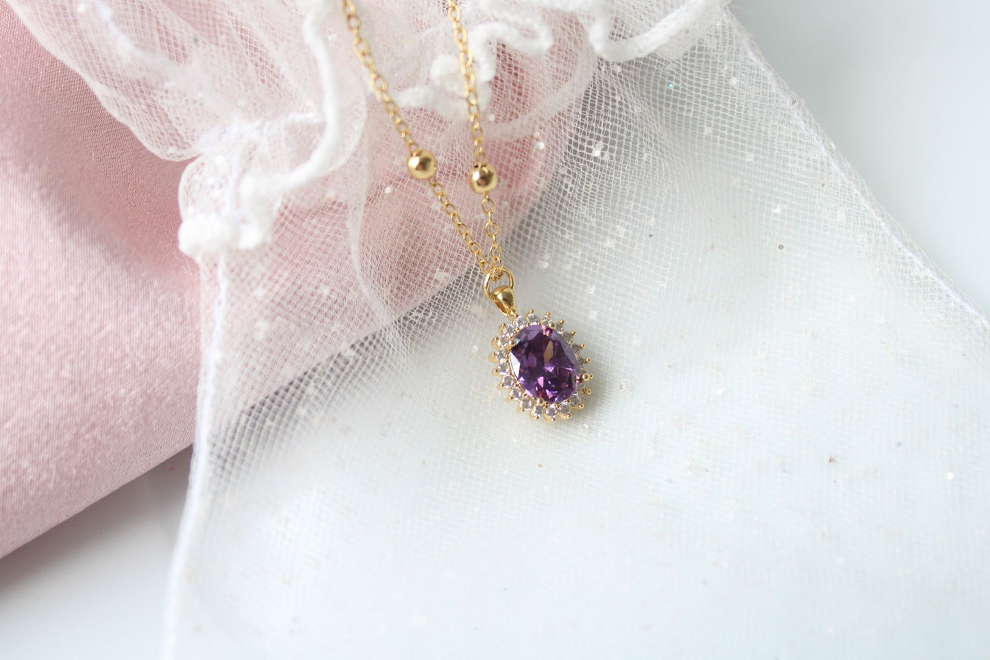 Monster High Clawdeen Necklace, Purple Oval Necklace