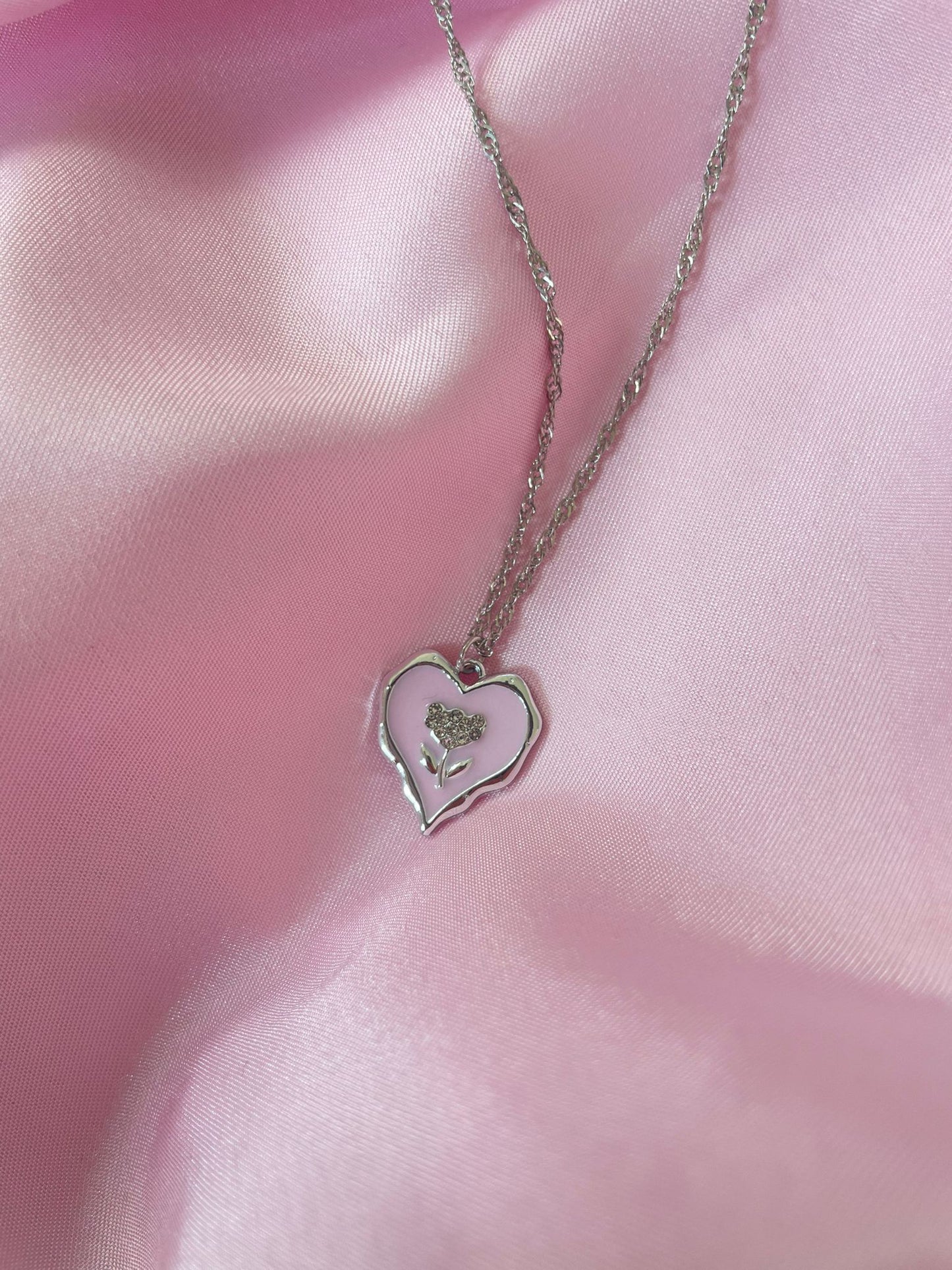 Coquette flower necklace