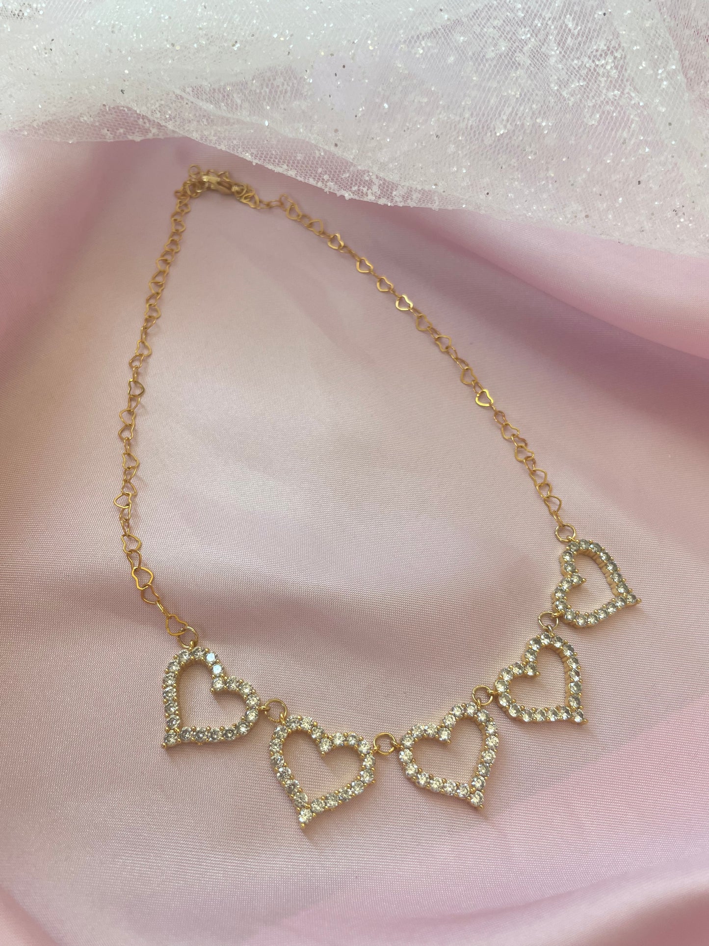 Coquette hearts choker/necklace