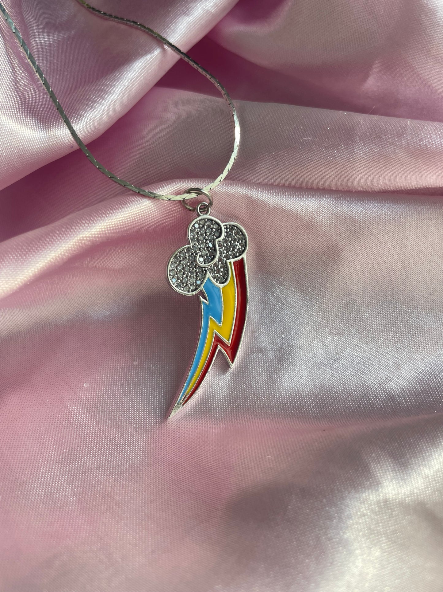 24K gold plated and 925 sterling silver Rainbowdash Cutie Mark necklace
