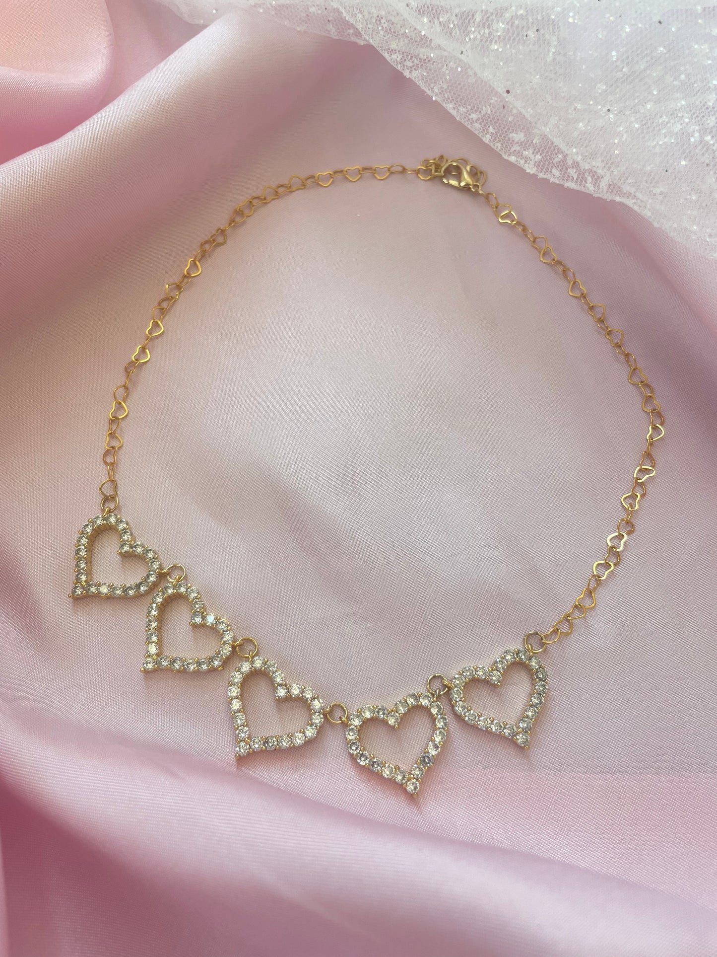 Coquette hearts choker/necklace