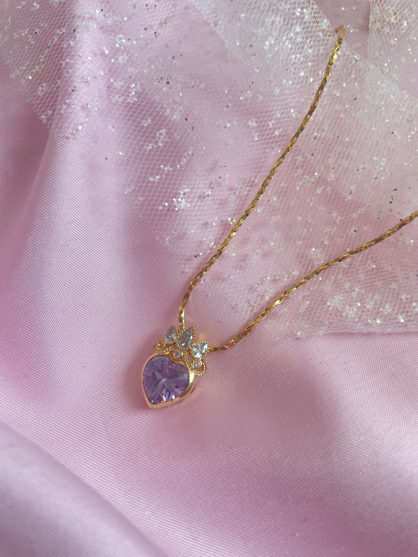 Rapunzel Crown Necklace (purple)