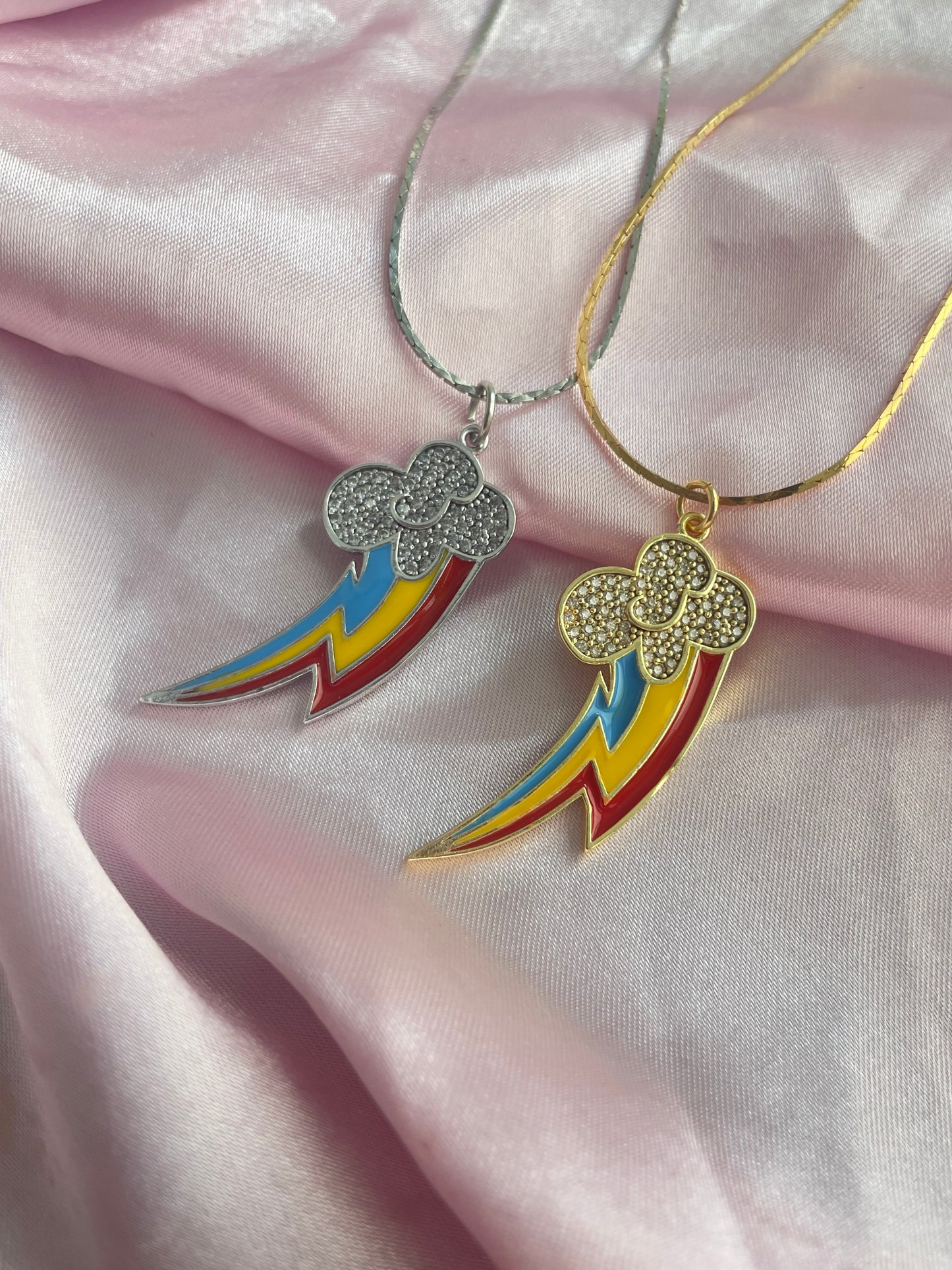 24K gold plated and 925 sterling silver Rainbowdash Cutie Mark necklace