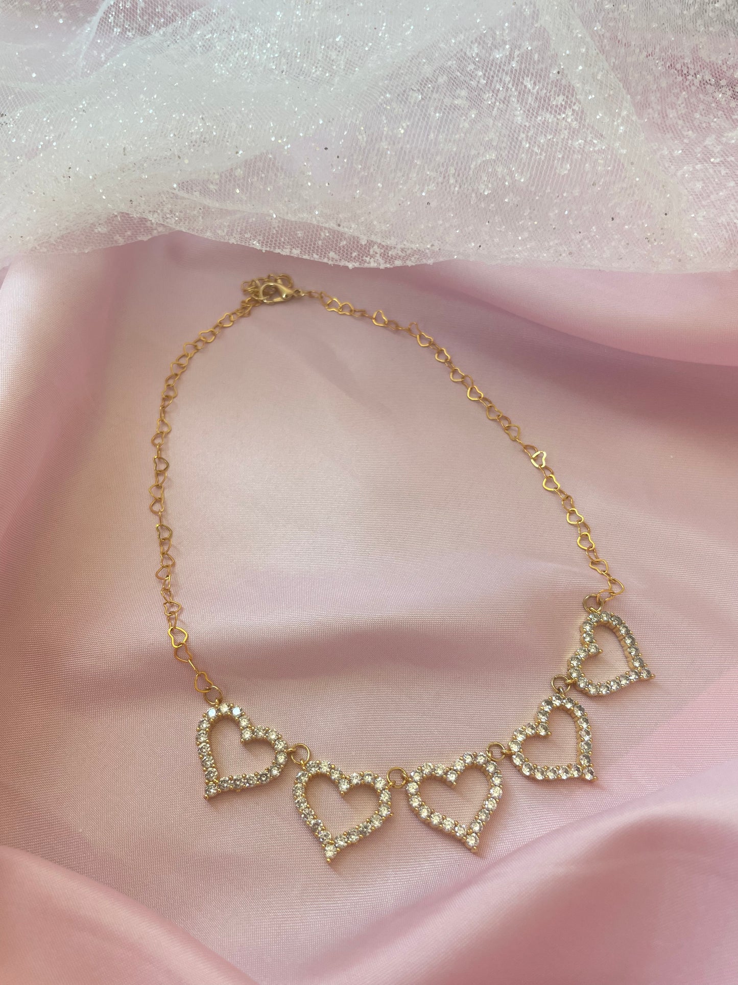 Coquette hearts choker/necklace