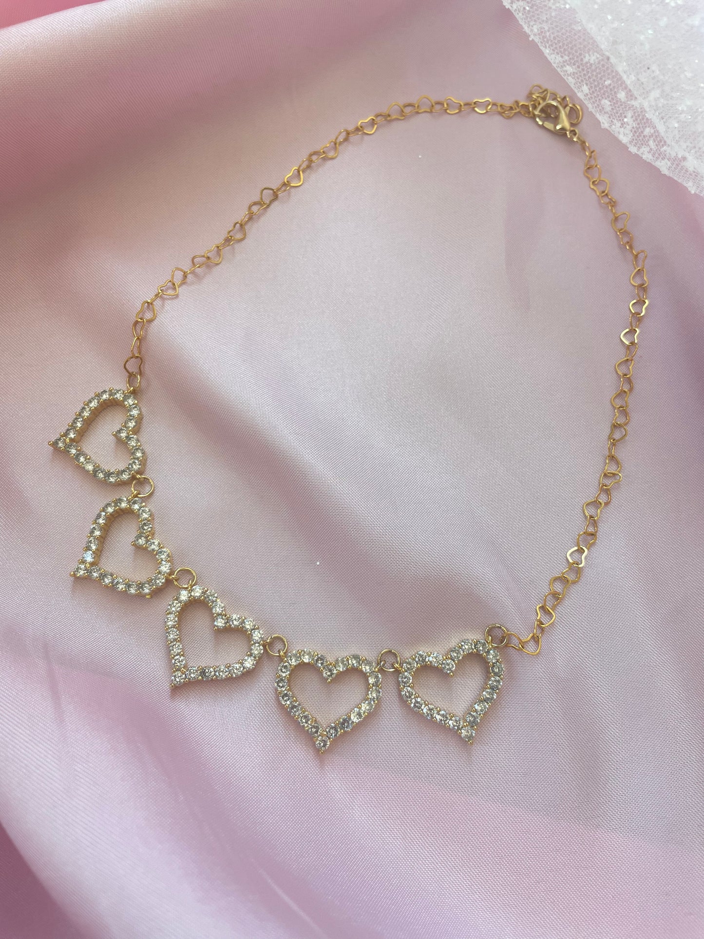 Coquette hearts choker/necklace