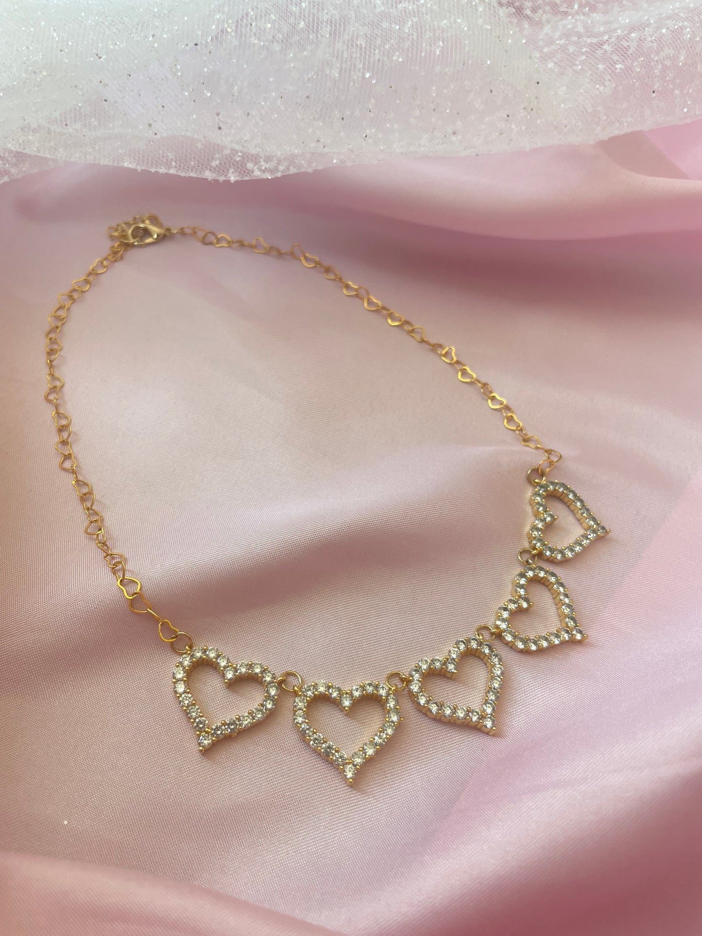 Coquette hearts choker/necklace