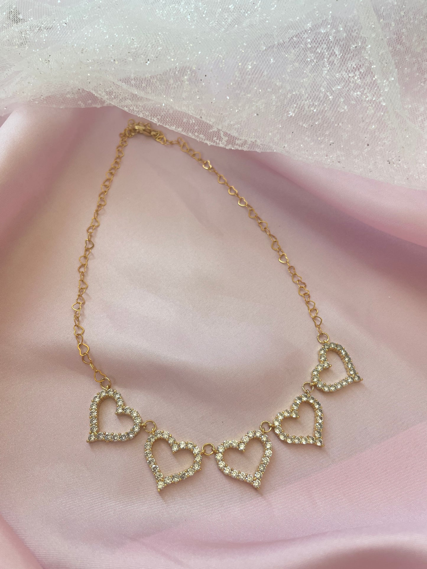 Coquette hearts choker/necklace