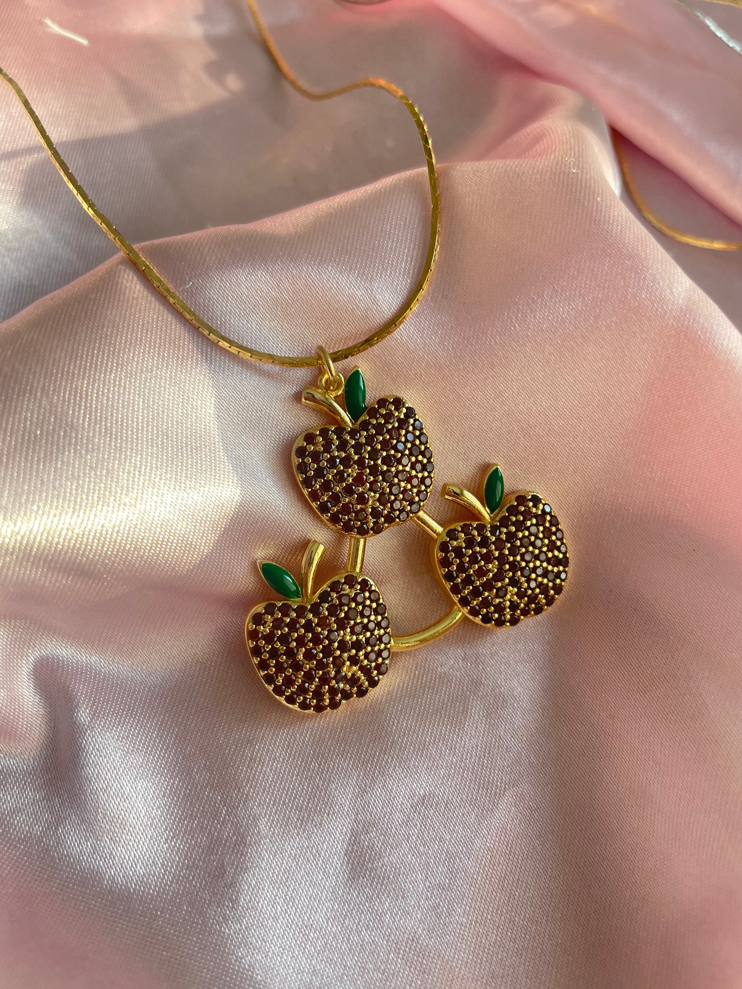 24K gold plated and 925 sterling silver Apple jack cutie mark necklace