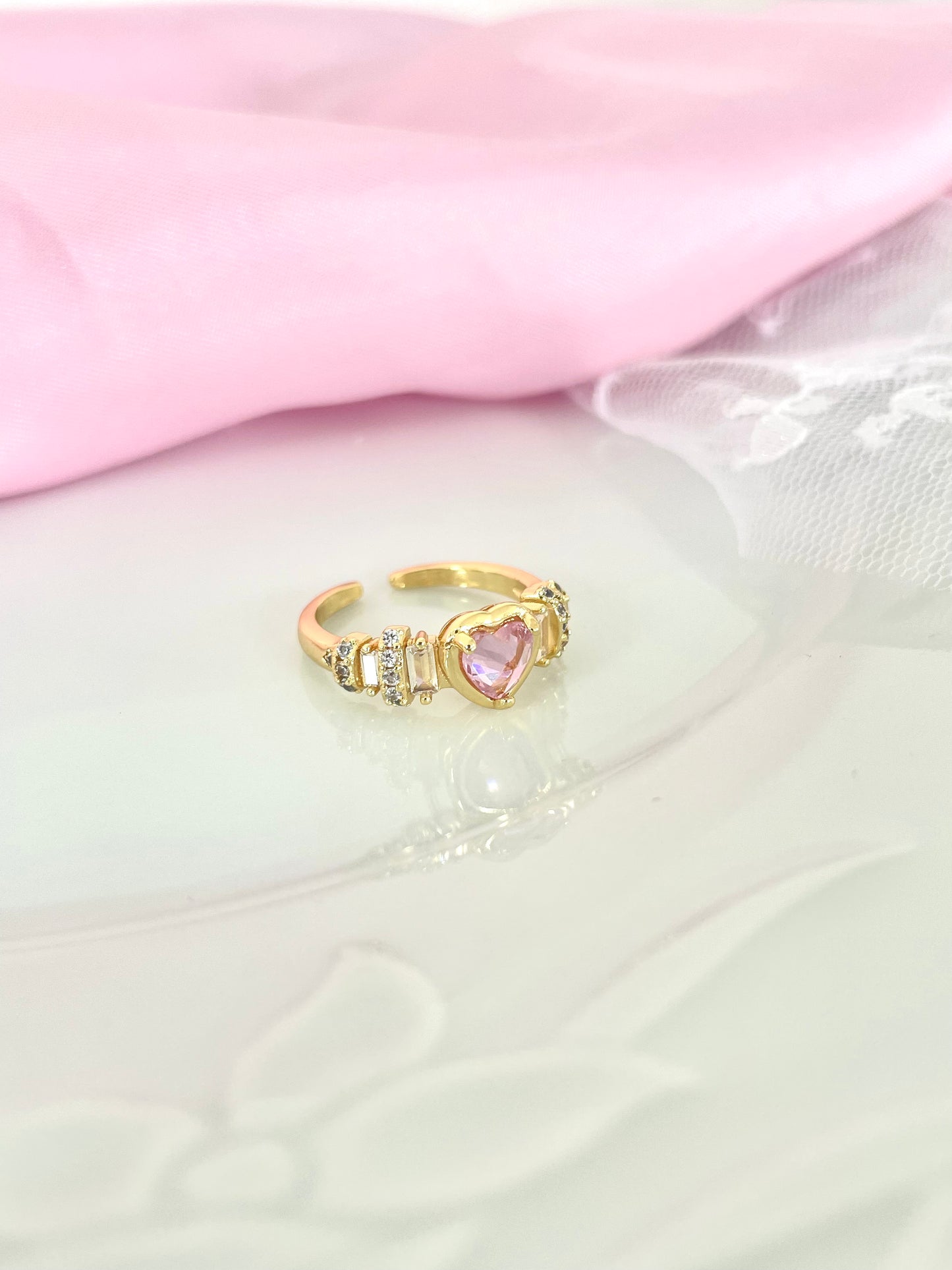 Hearted diamond rings