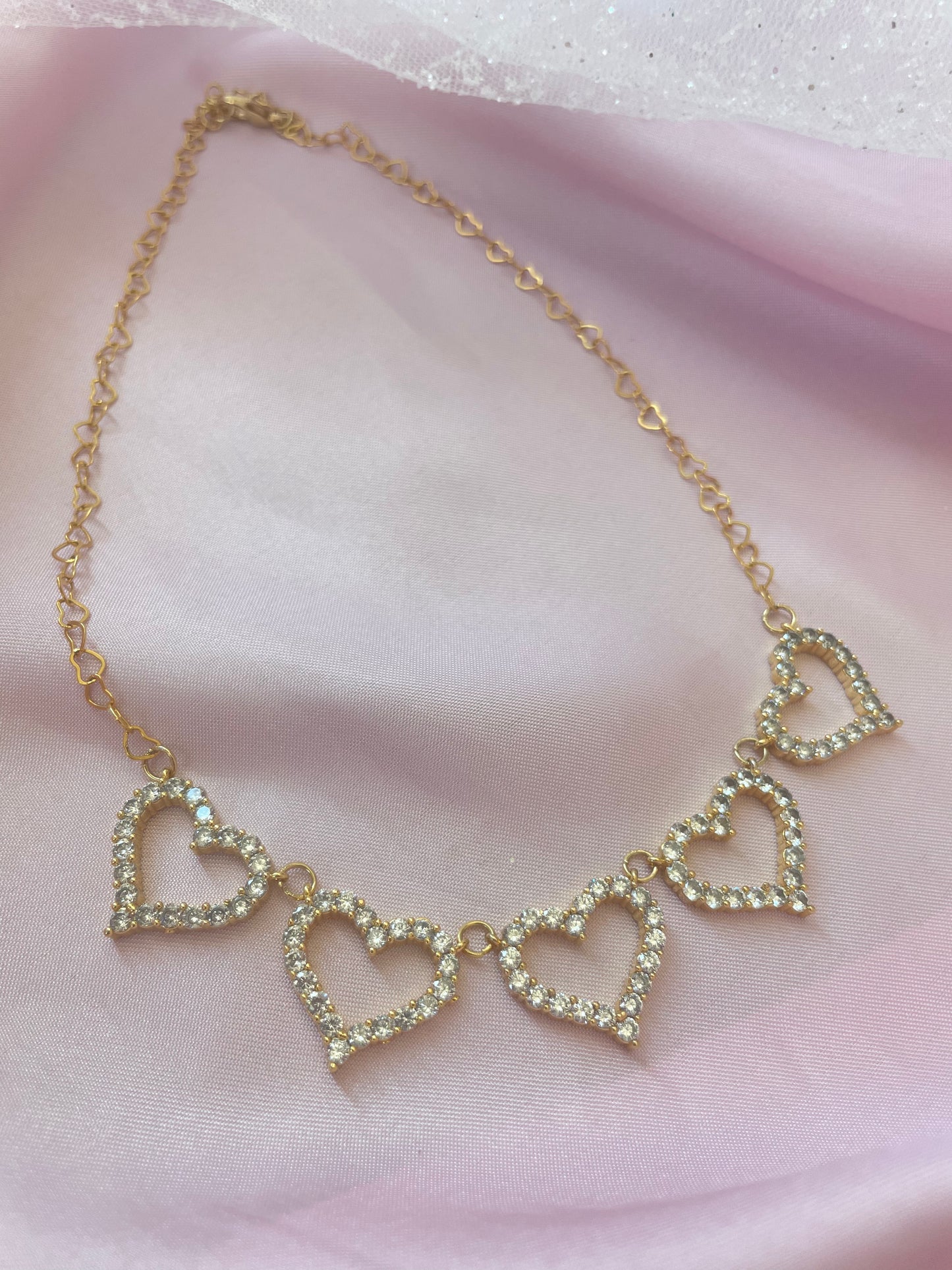 Coquette hearts choker/necklace