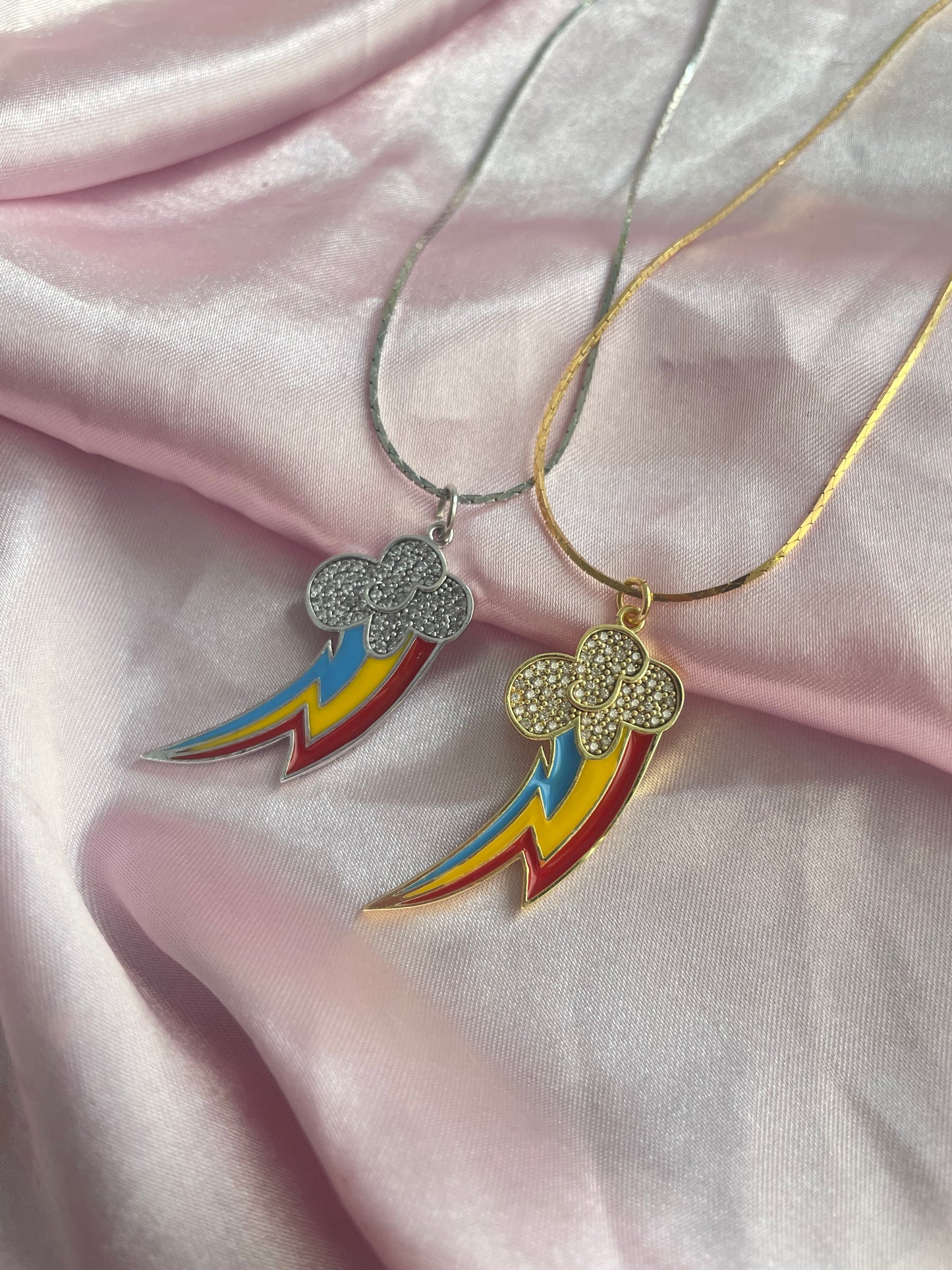 24K gold plated and 925 sterling silver Rainbowdash Cutie Mark necklace