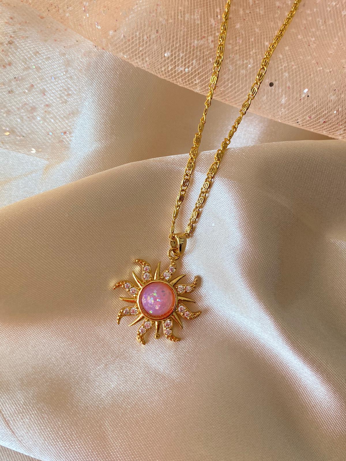 Rapunzel sun necklace (pink)