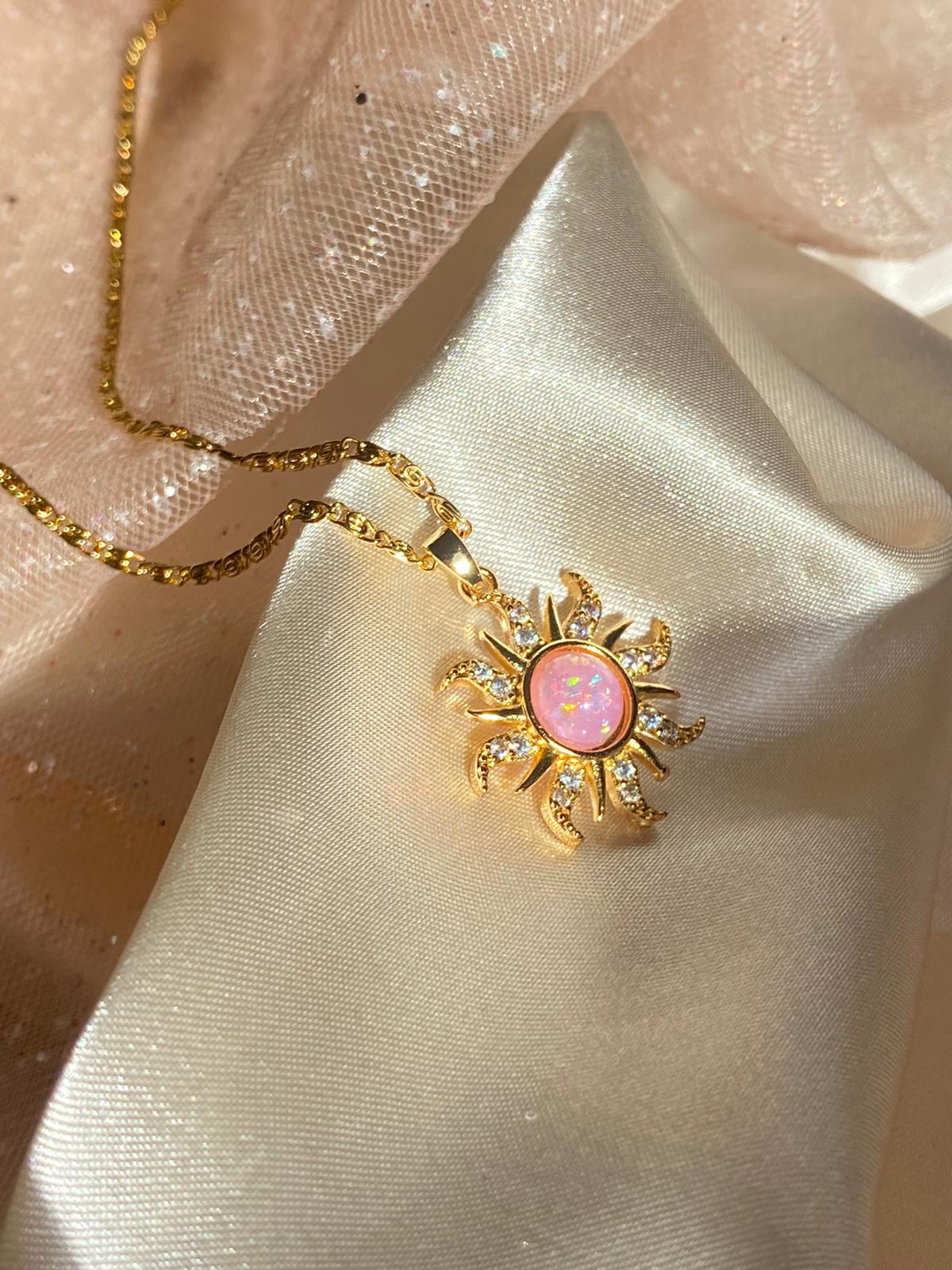 Rapunzel sun necklace (pink)