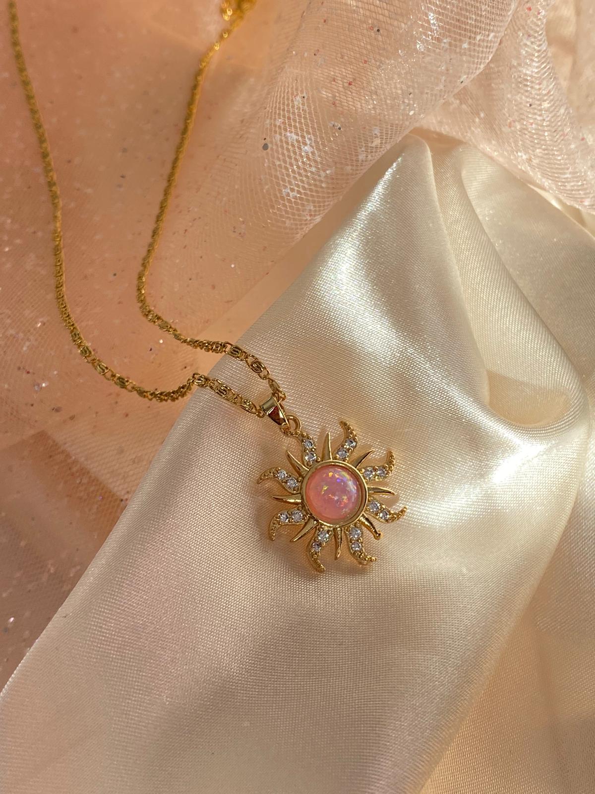 Rapunzel sun necklace (pink)