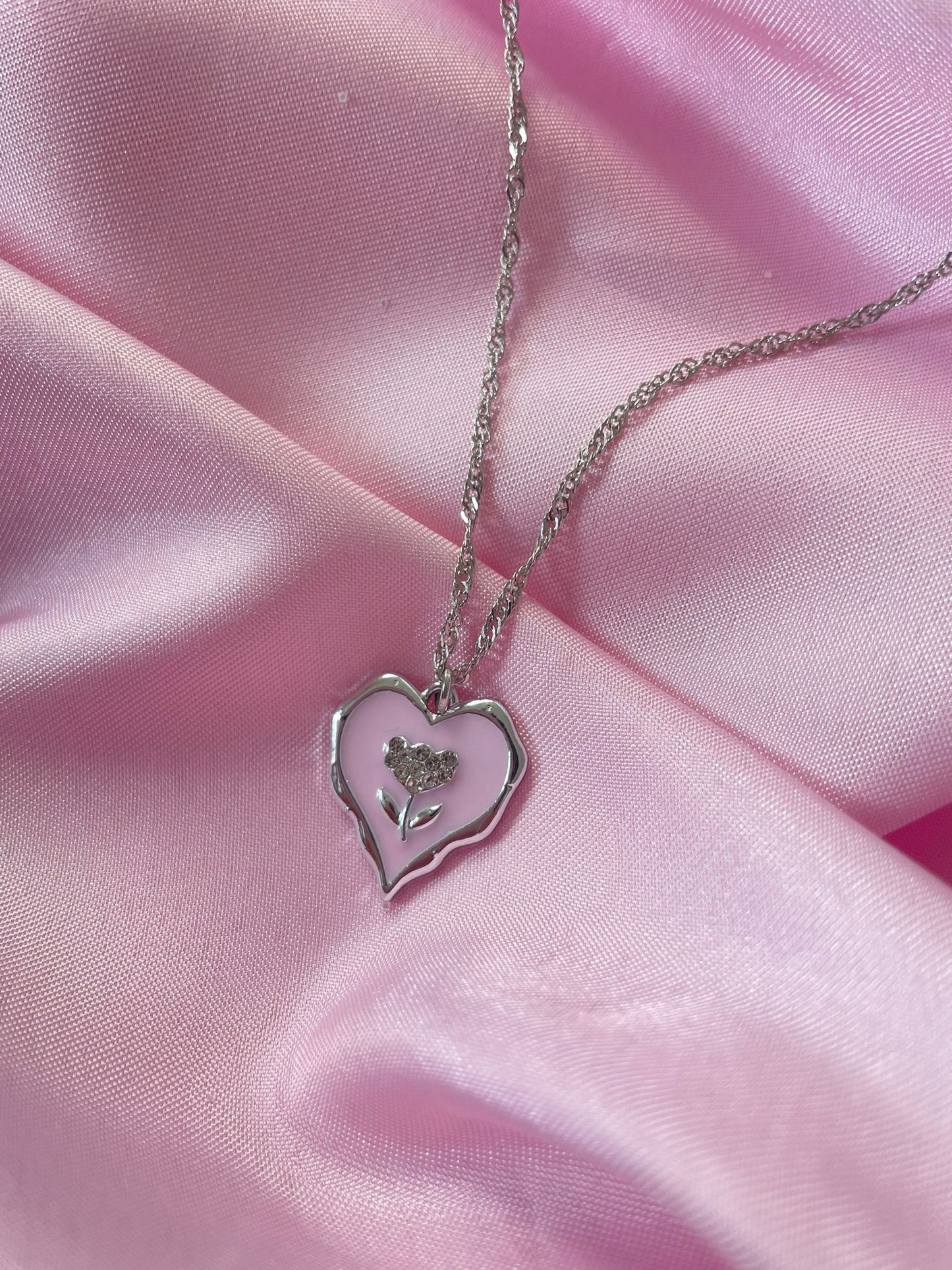 Coquette flower necklace