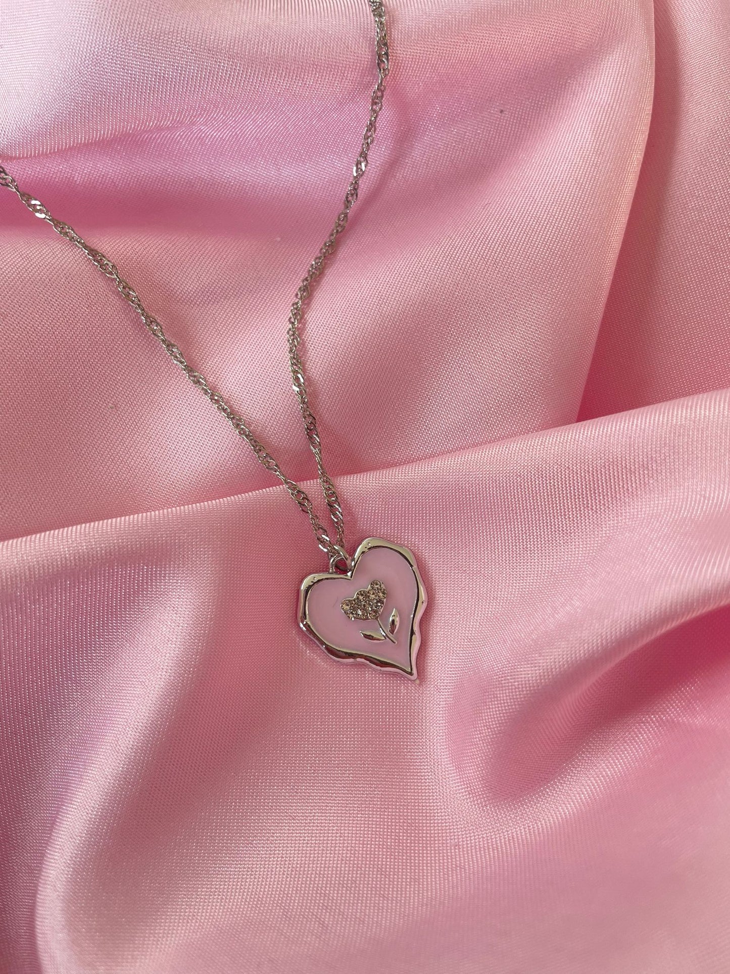 Coquette flower necklace